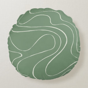 Coussins Ronds Ebb et flux 2 en vert