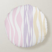 Coussins Ronds Ebb et flux - rose pastel, jaune et violet (Dos)