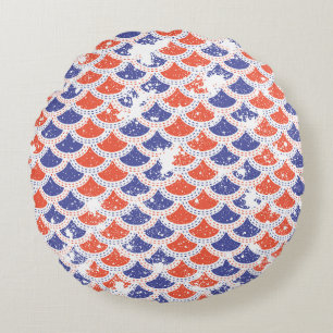 Coussins Ronds Écailles de poisson Coastal Americana