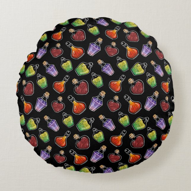 Coussins Ronds Écharpe inspirée par l'alchimie des Imaginaires (Devant)