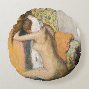 Coussins Ronds Edgar Degas   après Bath, cou de séchage de femm