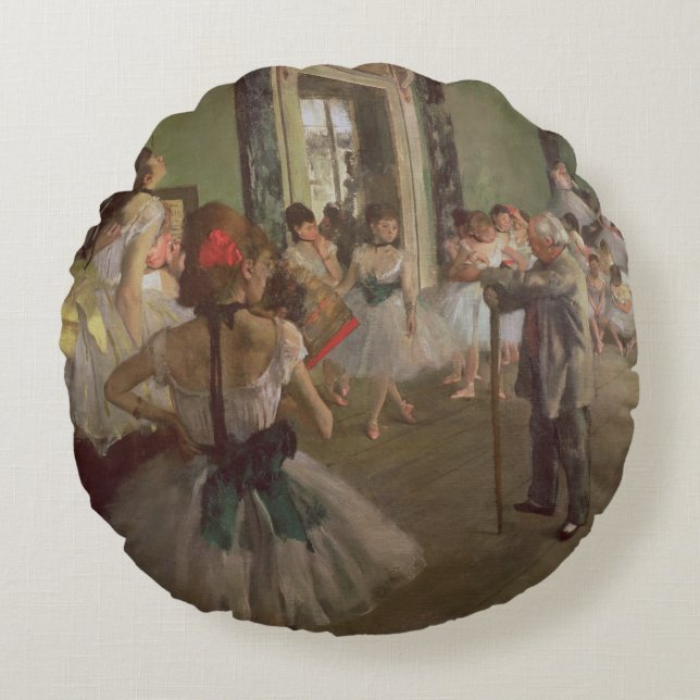 Coussins Ronds Edgar Degas| The Dancing Class, c.1873-76 (Devant)