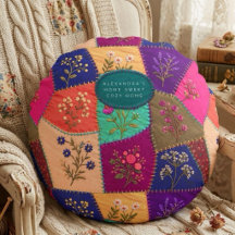 Effet brodé de patchwork floral Cottagecore