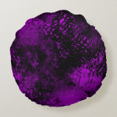 Coussins Ronds Effet Paint Splatz violet & noir (Dos)