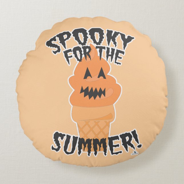 Coussins Ronds Éffrayant Summer Fun Summerween Cartoon Cone (Devant)