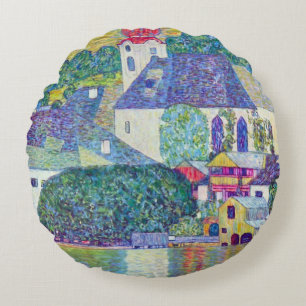 Coussins Ronds Église de Saint-Wolfgang par Gustav Klimt, Art vic