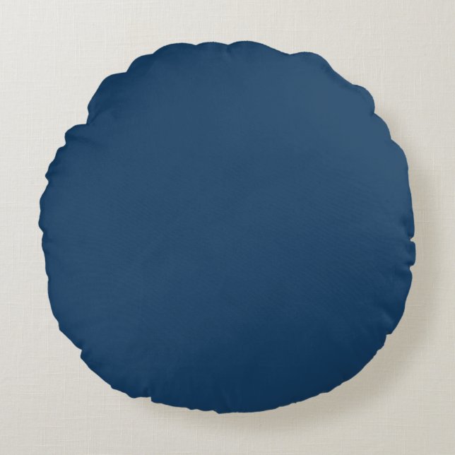 Coussins Ronds Élégant Bleu Uni  (Devant)