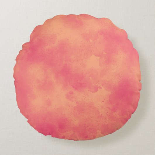 Coussins Ronds Elégant effet nuage tempête motif pêche orange (Devant)