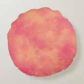 Coussins Ronds Elégant effet nuage tempête motif pêche orange (Dos)