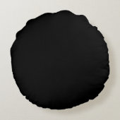 Coussins Ronds Élégant Noir Uni (Dos)
