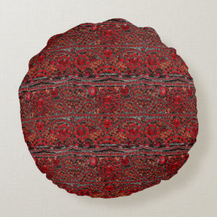 Coussins Ronds élégant or raffiné ruby rouge bordeaux