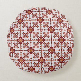 Coussins Ronds Elegant Red Mandala Geometric Bedroom & Home Texti