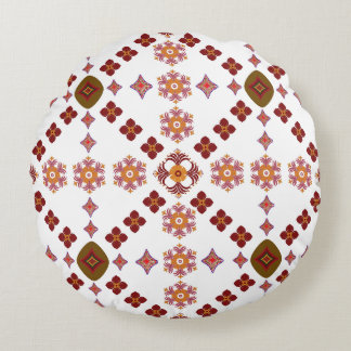 Coussins Ronds Elegant Red Mandala Geometric Bedroom & Home Texti