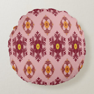 Coussins Ronds Elegant Red Mandala Geometric Bedroom & Home Texti