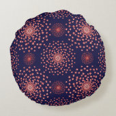 Coussins Ronds Elegant Red Mandala Geometric Bedroom & Home Texti (Dos)