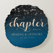 Coussins Ronds Elégante Pêche Océanique Bleu Mariage Un Nouveau C (Devant)