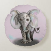 Coussins Ronds Eléphant bébé (Devant)