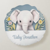 Coussins Ronds Eléphant bébé doux (Dos)