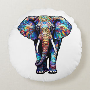 Coussins Ronds Eléphant en verre à plusieurs couleurs 3