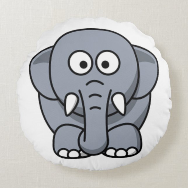 COUSSINS RONDS ÉLÉPHANT GRIS (Devant)