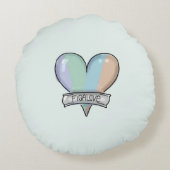 Coussins Ronds Emerald Green Figaro round pillow (Dos)