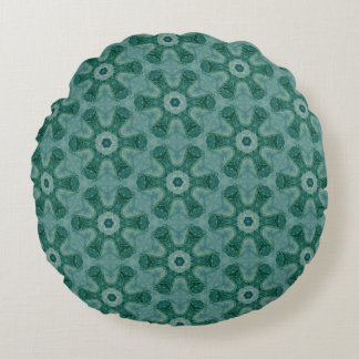 Coussins Ronds Emerald Starburst Kaleidoscope