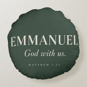 Coussins Ronds EMMANUEL Matthieu 1:23 Noël