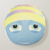 Coussins Ronds Emoji fatigué (Devant)
