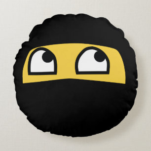 Coussins Ronds Emoji mignon de Lil Ninja