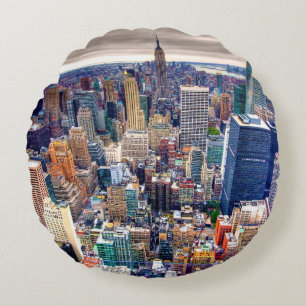 Coussins Ronds Empire State Building et Midtown Manhattan