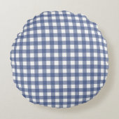Coussins Ronds En vichy Bébé bleu (Devant)