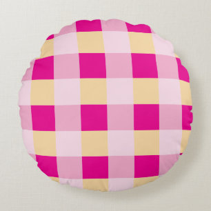 Coussins Ronds en vichy Motif
