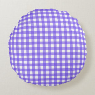 Coussins Ronds En vichy périphérique et blanc