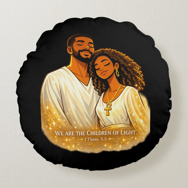 Coussins Ronds Enfants de Lumière (Devant)