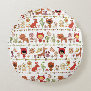 Coussins Ronds Enfants et animaux Motif