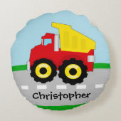 Coussins Ronds Enfants garçons Construction camion (Dos)