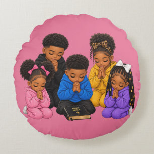 Coussins Ronds Enfants priant