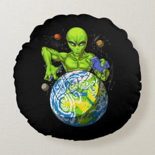 Coussins Ronds Enlèvement Alien Planète spatiale Conspiration OVN