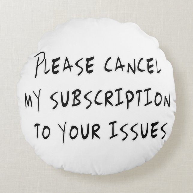 Coussins Ronds Énonciations drôles sarcastiques et sarcasme salé (Devant)