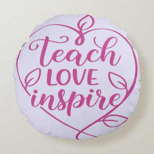 Coussins Ronds Enseigner l'amour Inspirer la conception de script