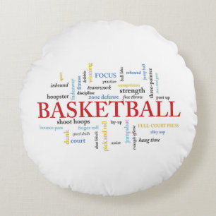 Coussins Ronds Entraîneur de basket-ball personnalisé Merci en mo
