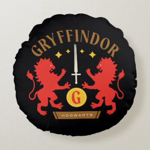 Coussins Ronds Épée double lion graphique de la maison GRYFFINDOR