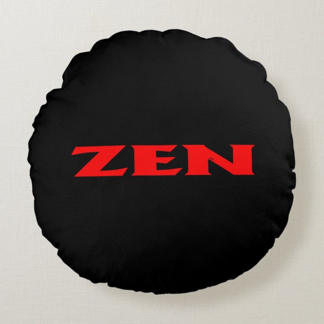 Coussins Ronds Epilateur de Jeu de poly rouge rouge zen (Devant)