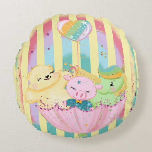 Coussins Ronds Épouser les potes de couchage (Devant)