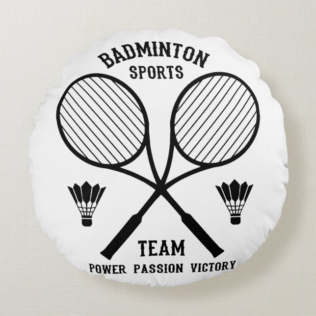 Coussins Ronds Équipe de badminton (Devant)