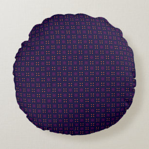 Coussins Ronds Équipe sportive violette et orange School Spirit