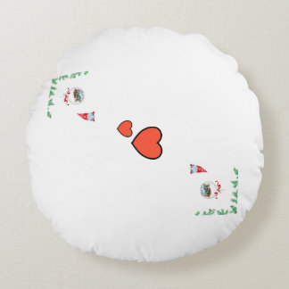 Coussins Ronds Esprit de Noël avec gnome