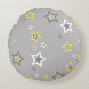 Coussins Ronds Étoiles Celestes Superposées Motif Sans Couture Fa