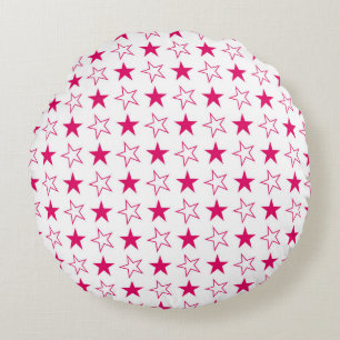Coussins Ronds étoiles colorées sans faille motif, étoiles roses