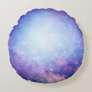 Coussins Ronds étoiles de fumée de l'univers Abstrait